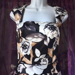 Peplum flower print top